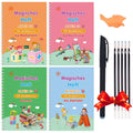 4 Books/set English Sank Magic Practice Copybook French Number Tracing Book German Calligraphy Spanish Reusable Writing Tool