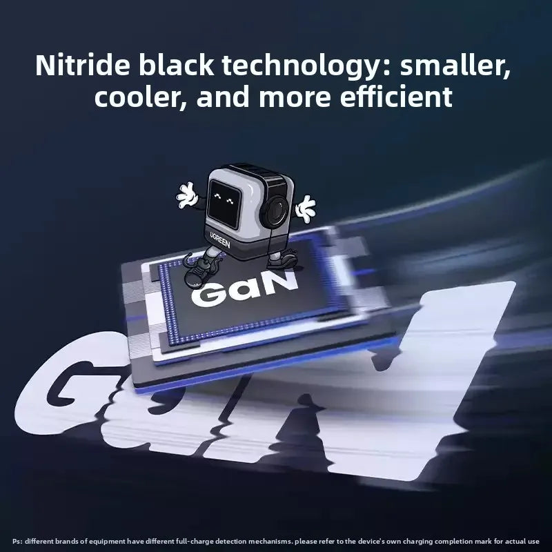 Ugreen 65W GaN Fast Charger 2C1A Mini Robot Quick Charge PD QC Wall Adapter Portable Travel Charger For Phones Laptop Gifts