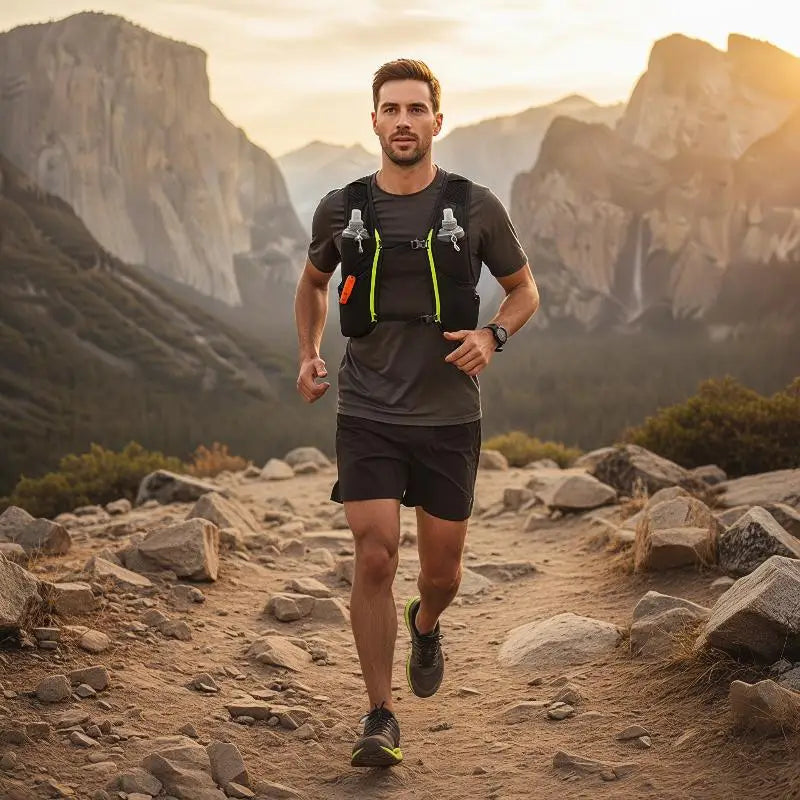 Running Hydration Vest Backpack 5L Lightweight with Adjustable Storage for Marathon Cycling Hiking Outdoor Training