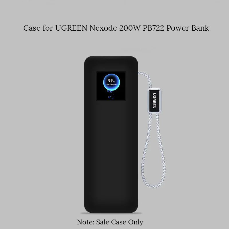 Soft Silicone Protective Case for UGREEN Nexode 200W 25000mAh PB722 Power Bank Anti-Drop Anti-Scratch Portable Charger Cover