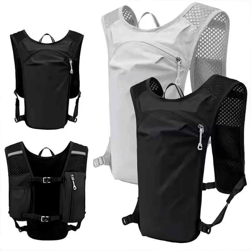 Running Hydration Vest Backpack 5L Lightweight with Adjustable Storage for Marathon Cycling Hiking Outdoor Training