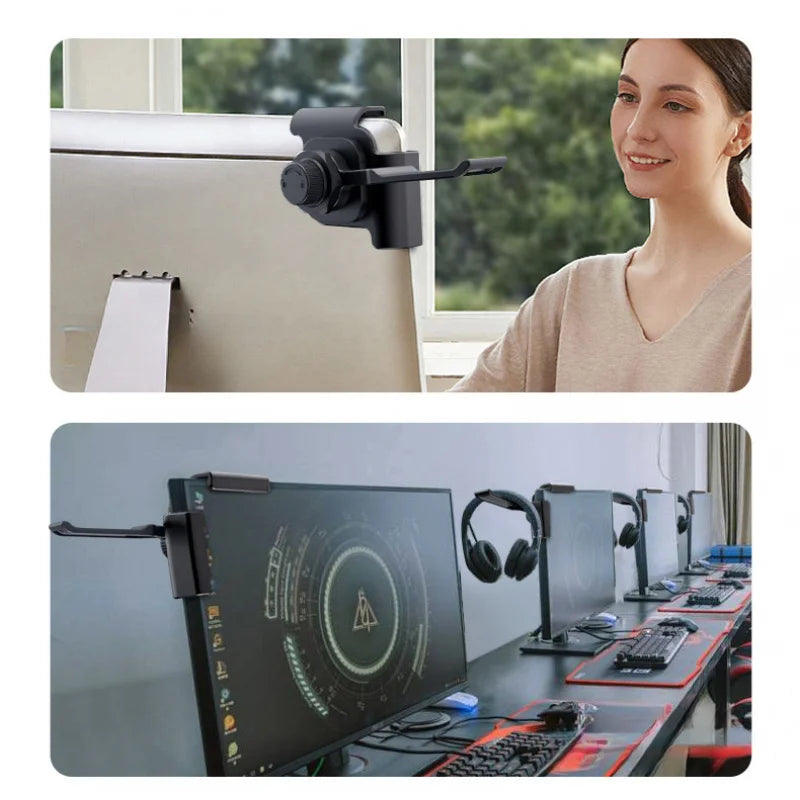 Headphone Stand for Computer Screen, Headphone Hanger, Monitor Headphone Bracket, Home and Streaming Headphone Hook