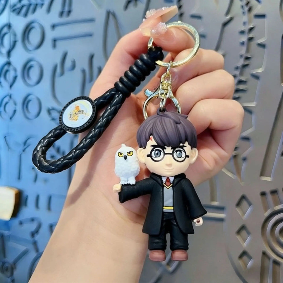 Harry Potter 3D silicone character keychain cute mini cartoon character bag pendant car keychain fans collect birthday gifts.