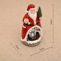 ABKW-Multifunctional Santa Claus Music Box Rotating LED Light Christmas Gift Ornaments
