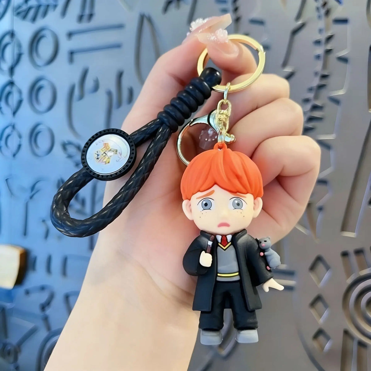 Harry Potter 3D silicone character keychain cute mini cartoon character bag pendant car keychain fans collect birthday gifts.