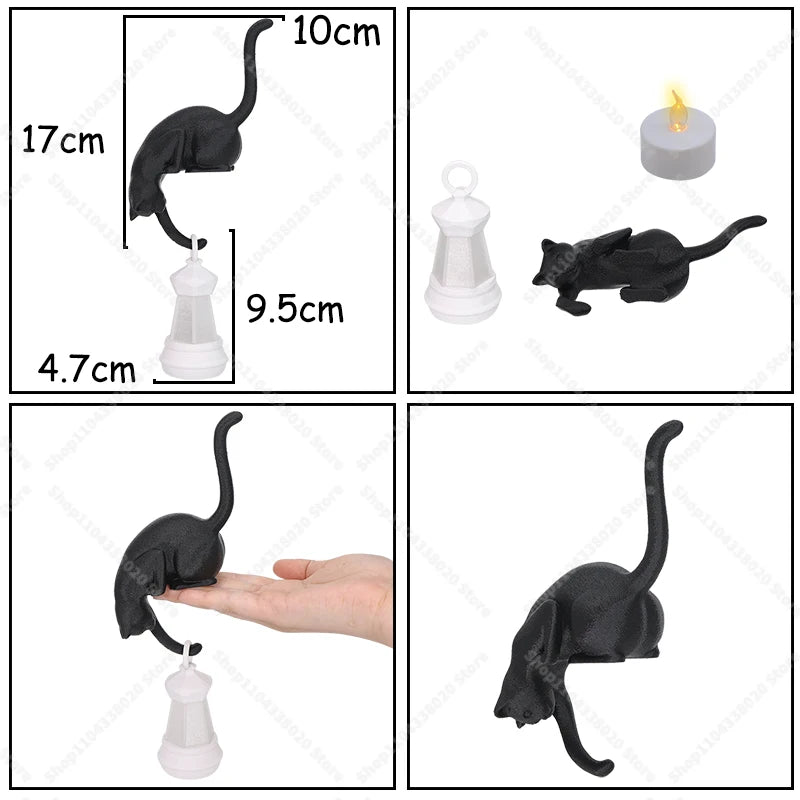 Cat/Dog Shaped Night Light - Creative Desktop Lamp for Home Decor, Bookcase Shelf Decoration, Warm Glow for Bedroom Living Roo