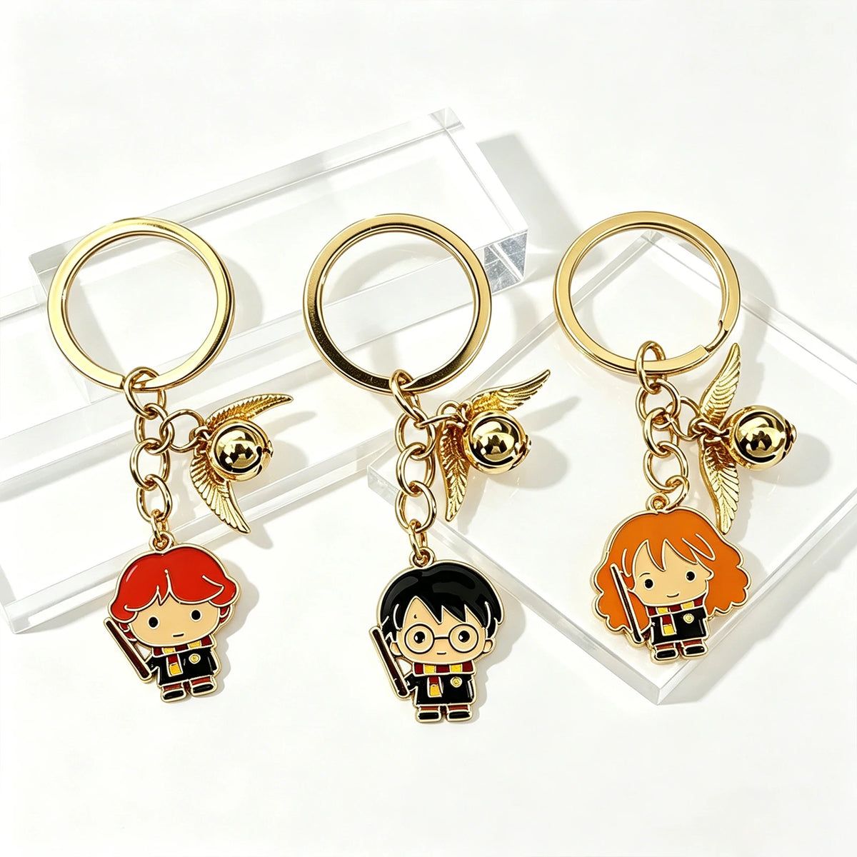 Harry Potter Metal Keychain Magic Novel Lover Book Accessory Magic School Fan Collection Merchandise Gift Hogwarts Gift