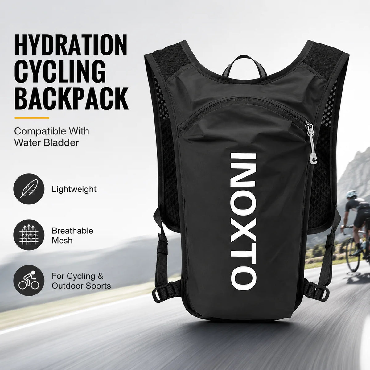 5L Breathable Hydration Vest, Lightweight Running Backpack for Cycling, Jogging, Marathon, Hiking, Climbing, And Outdoor Sports