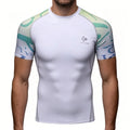 Men's Compression Sports T-shirt Elastic Breathable Quick-dry Anime Print Gym Fitness Casual Top