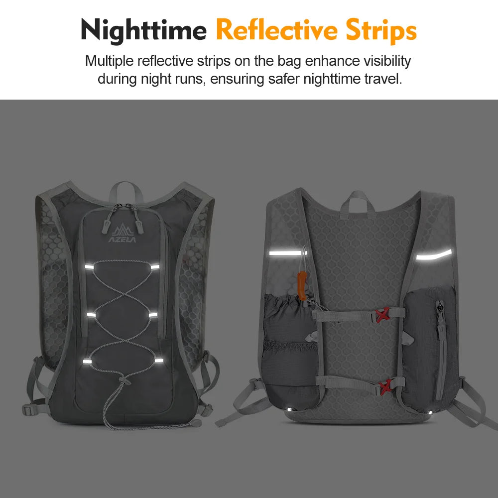 Running Hydration Vest Backpack Men Outdoor Sport Bag Trail Marathon Jogging Hiking Backpack Option Water Bag Flask 500ML 2L