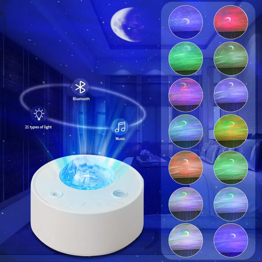 Northern Lights LED Galaxy Projector Night Light Child Gift Aurora Stars Laser Bluetooth Music Projection Lamp for Bedroom Decor