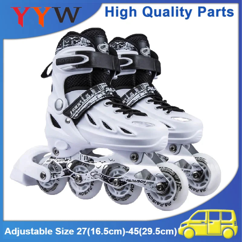 Adjustable Inline Roller Skate Shoes Professional Flashing Sliding Sneaker Outdoor Racing Speed Skating 4 Wheels Shoes Gifts
